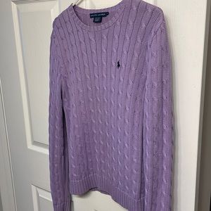 Light purple women’s Ralph Lauren cotton knit cotton sweater